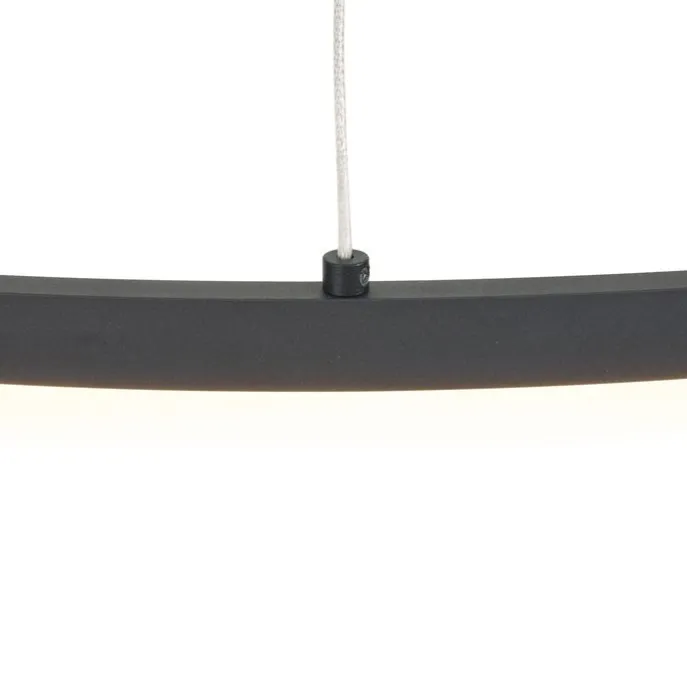 Design hanglamp zwart 120cm incl. LED 3-staps dimbaar - Anello