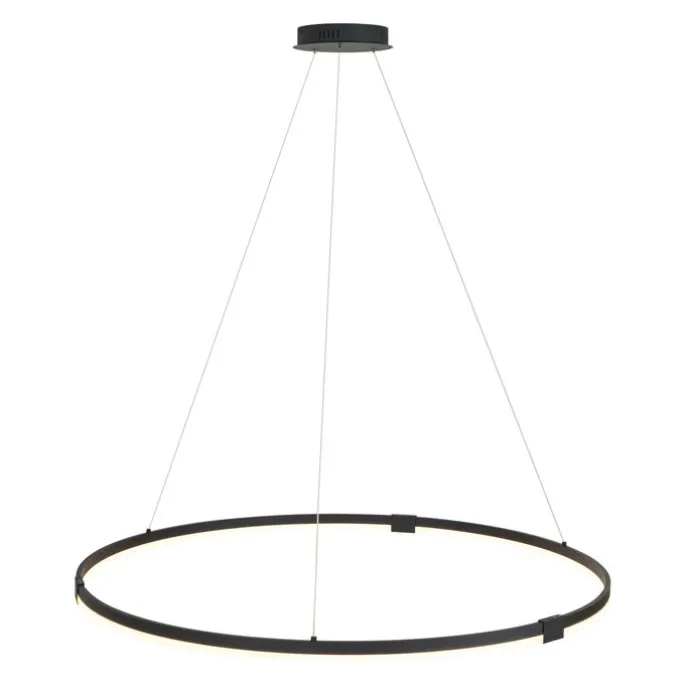 Design hanglamp zwart 120cm incl. LED 3-staps dimbaar - Anello