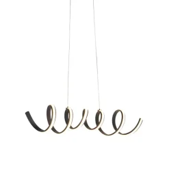 Design hanglamp zwart dimbaar incl. LED groot - Twisted