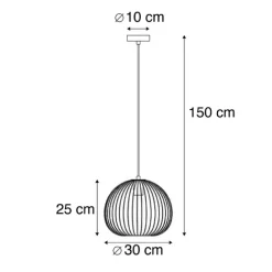Design hanglamp zwart draad - Wire Dough