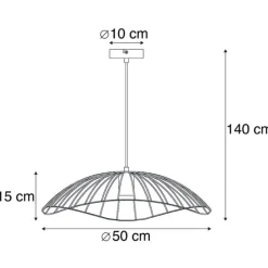 Design hanglamp zwart draad 50cm - Pua