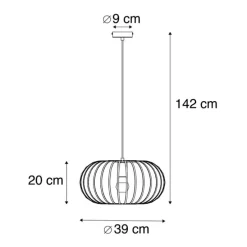 Design hanglamp zwart draad 39cm - Johanna