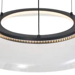 Design hanglamp zwart en transparant 3-staps dimbaar - Scacrylic