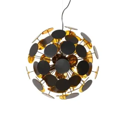 Design hanglamp zwart en goud - Cerchio