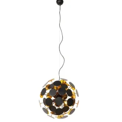 Design hanglamp zwart en goud - Cerchio
