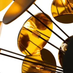 Design hanglamp zwart en goud - Cerchio