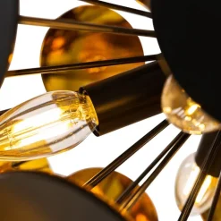 Design hanglamp zwart en goud - Cerchio