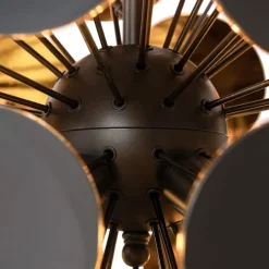 Design hanglamp zwart en goud - Cerchio