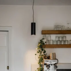 Design hanglamp zwart GU10 50mm - Tubo