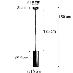 Design hanglamp zwart GU10 50mm - Tubo