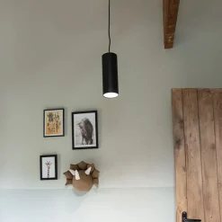 Design hanglamp zwart GU10 50mm - Tubo