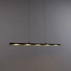 Design hanglamp zwart incl. LED 3-staps dimbaar easylift - Nele