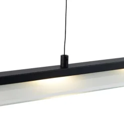 Design hanglamp zwart incl. LED 3-staps dimbaar easylift - Nele