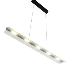 Design hanglamp zwart incl. LED 3-staps dimbaar easylift - Nele