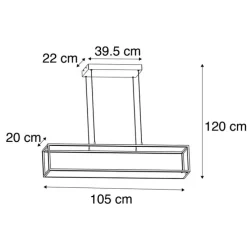 Design hanglamp zwart incl. LED met touch dimmer - Jitske