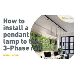 Design hanglamp zwart incl. rail adapter 3-fase - 3-Phase Tubo