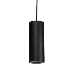 Design hanglamp zwart incl. rail adapter 3-fase - 3-Phase Tubo
