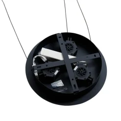 Design hanglamp zwart incl. LED dimbaar easylift - Hoop