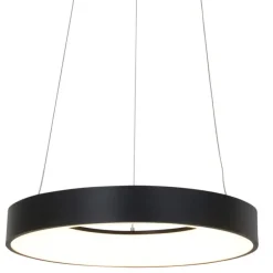 Design hanglamp zwart incl. LED dimbaar - Ringlede