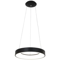 Design hanglamp zwart incl. LED dimbaar - Ringlede