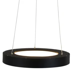 Design hanglamp zwart incl. LED dimbaar - Ringlede