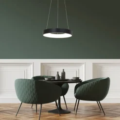 Design hanglamp zwart incl. LED dimbaar - Ringlede