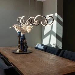 Design hanglamp zwart incl. LED en dimmer - Krisscross