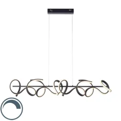 Design hanglamp zwart incl. LED en dimmer - Krisscross