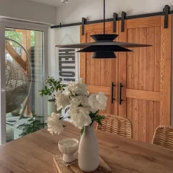 Design hanglamp zwart incl. LED 3-staps dimbaar - Pauline