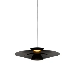 Design hanglamp zwart incl. LED 3-staps dimbaar - Pauline