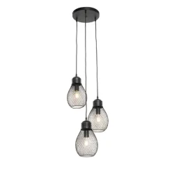 Design hanglamp zwart 3-lichts - Raga