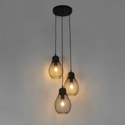 Design hanglamp zwart 3-lichts - Raga