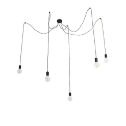 Design hanglamp zwart 5-lichts - Cavalux