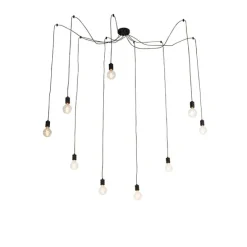 Design hanglamp zwart 9-lichts - Cavalux