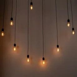 Design hanglamp zwart 9-lichts - Cavalux