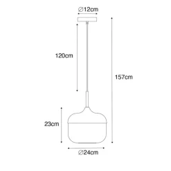 Design hanglamp zwart met goud en smoke glas - Kyan