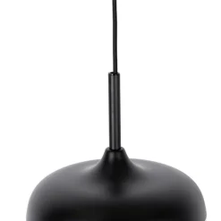 Design hanglamp zwart met goud en smoke glas - Kyan