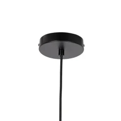 Design hanglamp zwart met goud en smoke glas - Kyan