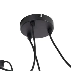 Design hanglamp zwart met smoke glas 3-lichts 226 cm - Qara