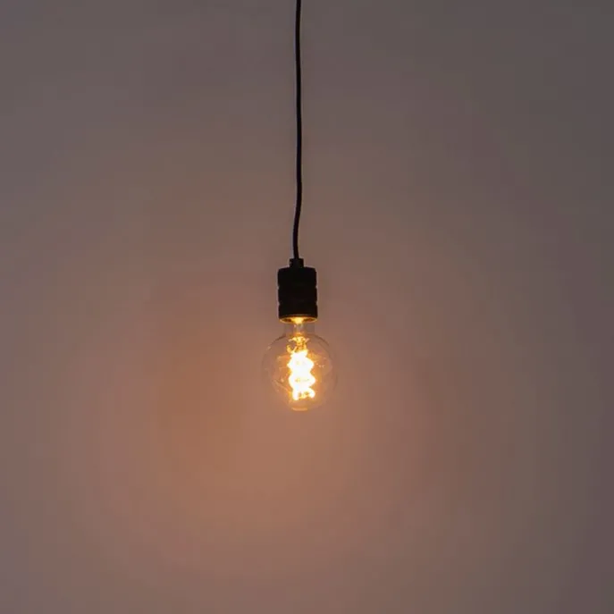 Design hanglamp zwart met stekker - Cavalux