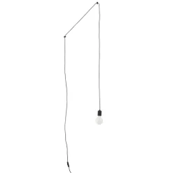 Design hanglamp zwart met stekker - Cavalux