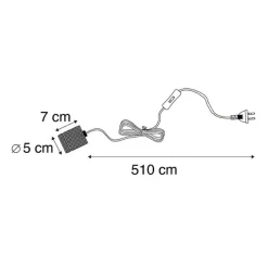Design hanglamp zwart met stekker - Cavalux