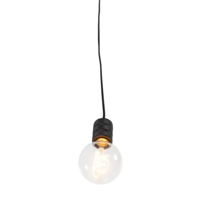 Design hanglamp zwart met stekker - Cavalux