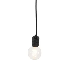 Design hanglamp zwart met stekker - Cavalux