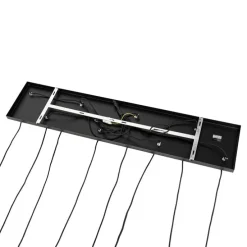 Design hanglamp zwart met smoke glas 8-lichts- Chico