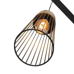 Design hanglamp zwart met goud 3-lichts - Maura
