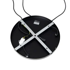 Design hanglamp zwart met goud en smoke glas 3-lichts - Zuzanna