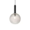 Design hanglamp zwart met smoke glas - Chico