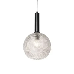 Design hanglamp zwart met smoke glas - Chico