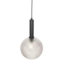 Design hanglamp zwart met smoke glas - Chico